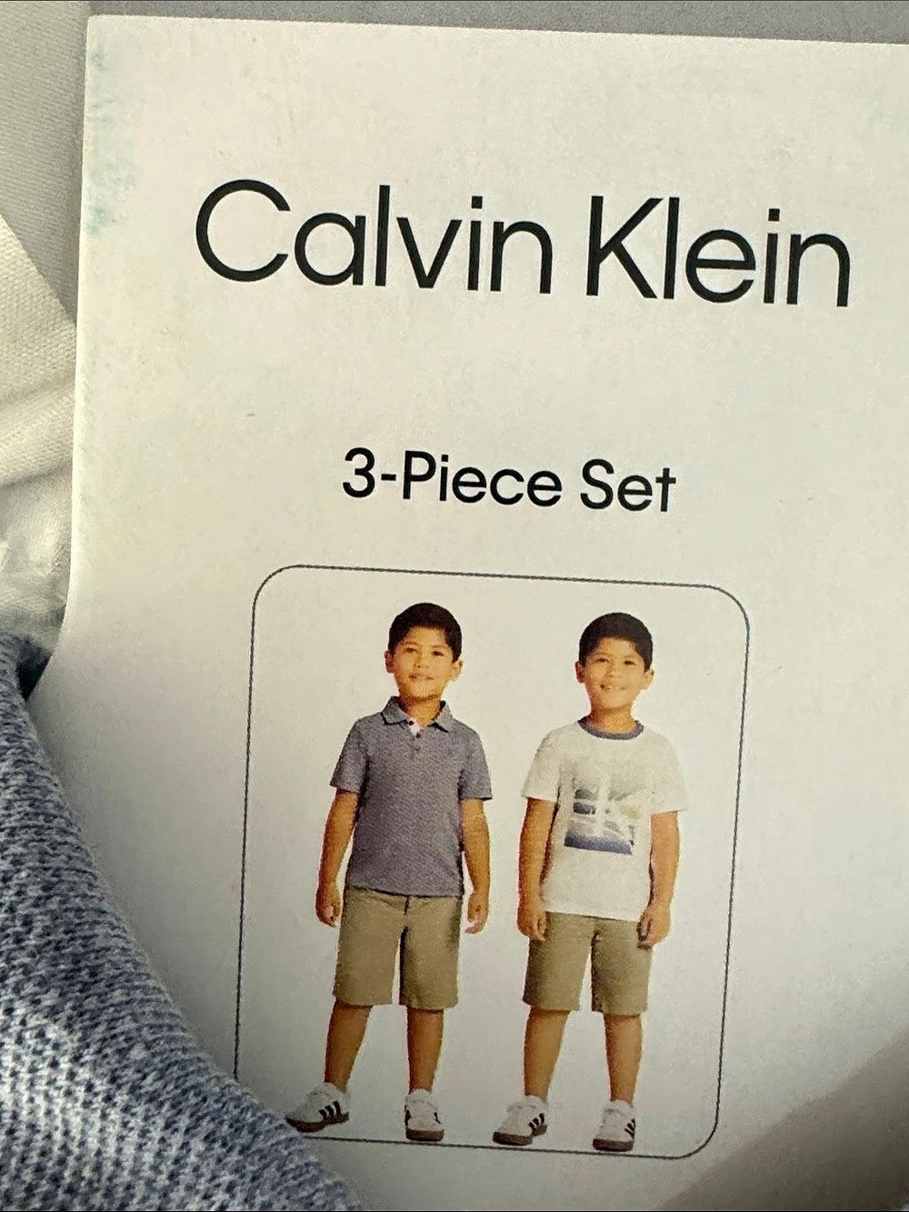 Calvin Klein 3-Piece Set Boys 3T in Blue & White NWT